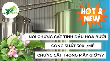 NỒI CHƯNG CẤT TINH DẦU HOA BƯỞI 300L | CẦN BAO NHIÊU THỜI GIAN CHO 1 MẺ CHƯNG CẤT ???