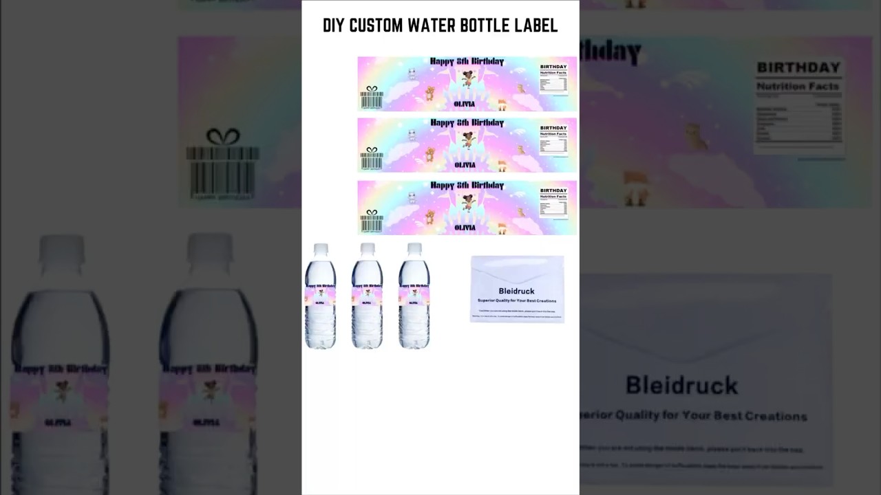 Make Custom Birthday Bottle Labels at Home 🎂 