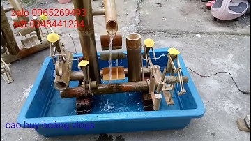 Guồng nước giã gạo cưa,câu cá, đạp xe