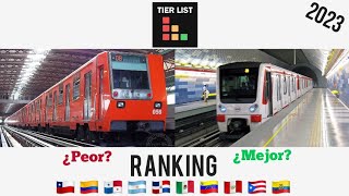 Nuevo Ranking MEJOR al PEOR Metro de Hispanoamérica (Tier List) 2023