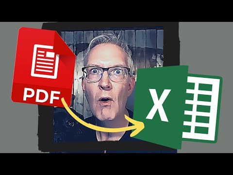 How to convert a PDF table to Excel