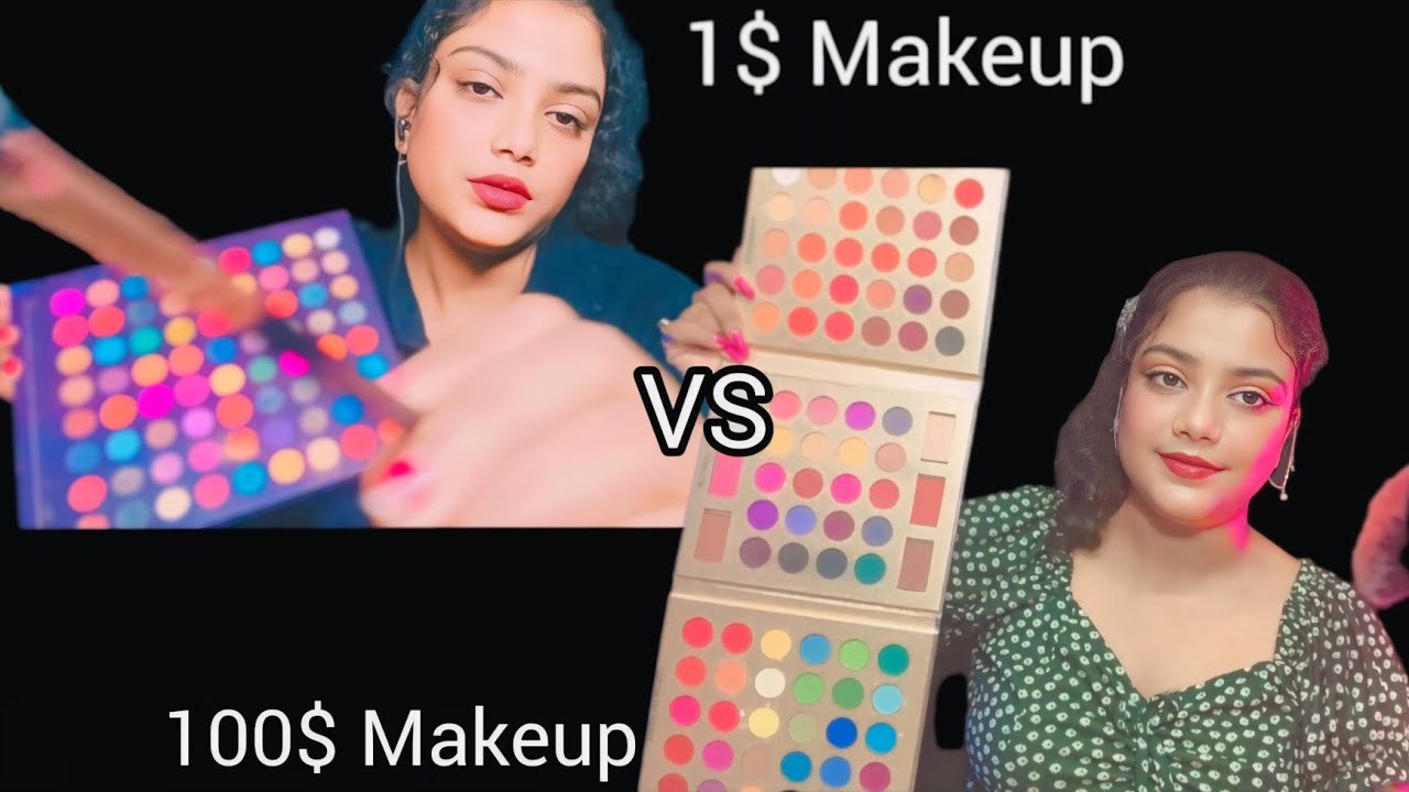 ASMR 1$ Makeup VS 100$ Makeup 😱