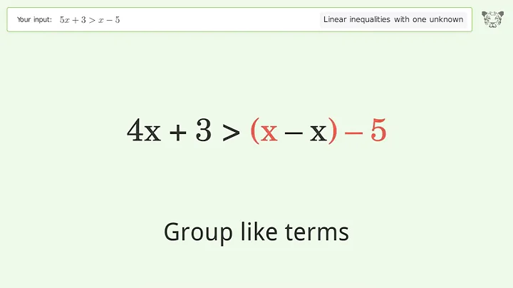 Solving Linear Inequalities: 5x+3 is Greater Than x-5
