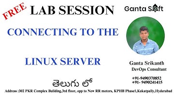 Connecting To The Linux Server |GantaSoft | Best Devops Training in  KPHB HYD | Ganta Srikanth