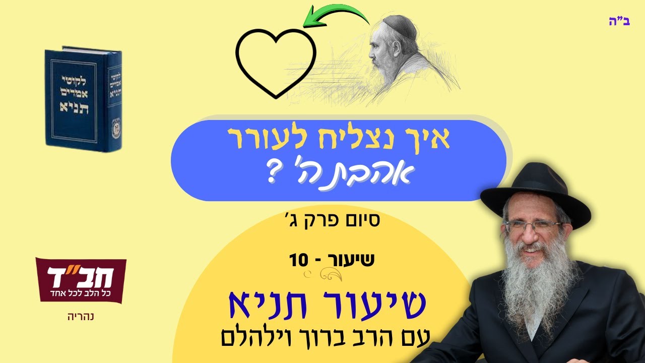 שיעור תניא סיום פרק ג' - אהבת ה' עם הרב ברוך וילהלם 10 # - YouTube