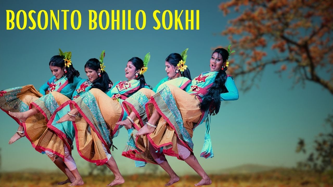 BOSONTO BOHILO SOKHI    BENGALI FOLK DANCE COVER  JHUMUR  Ankita Bhattacharya 