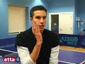 Arsenal F.C. Robin van Persie plays table tennis