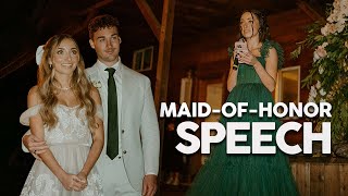 The BEST Twin MaidofHonor Wedding Speech EVER & Family!