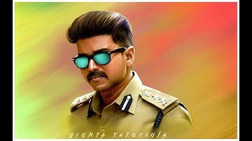 Vijay | Smudge Painting | Photoshop 7.0 Tutorial | Giants tutorials