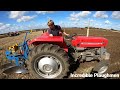1975 Massey Ferguson 135 2.5 Litre 3-Cyl Diesel Tractor (46HP) with Ransomes Plough