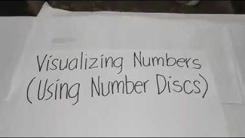 Visualizing Numbers Using Number Discs (No PVC)