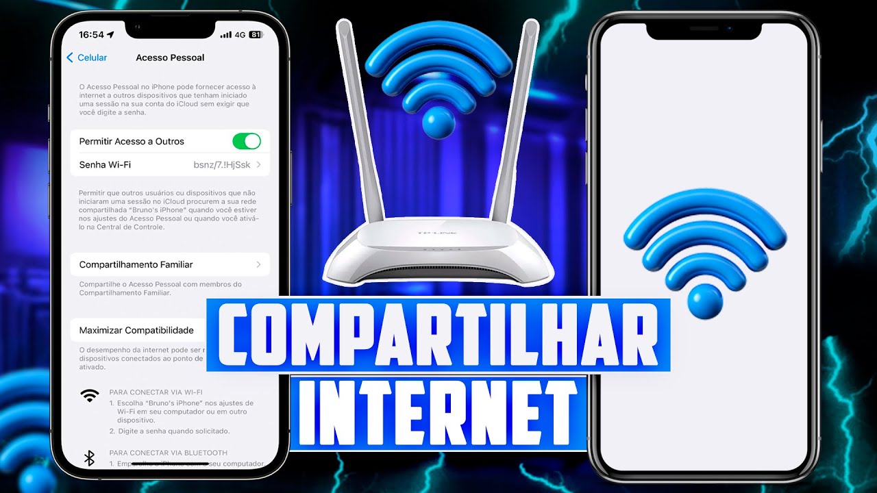 Como COMPARTILHAR Internet do CELULAR para QUALQUER Outro Smartphone ...