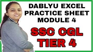 Excel Practice Sheet Module 4 For SSC CGL Tier - 4   Helpful For Learning Excel From Basic