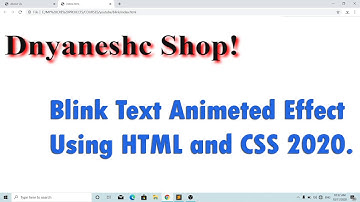 Blink Text animeted Effect in html and css. 2020 tutorial.