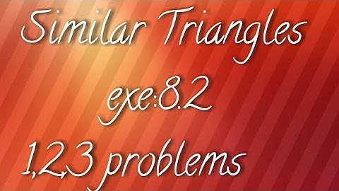 A.P/T.S 10th maths- Similar Triangles- exe:8.2- 1,2,3 prob