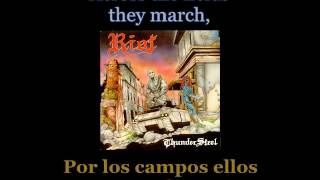 Riot - Fight Or Fall - 02 - Lyrics / Subtitulos en español (Nwobhm) Traducida