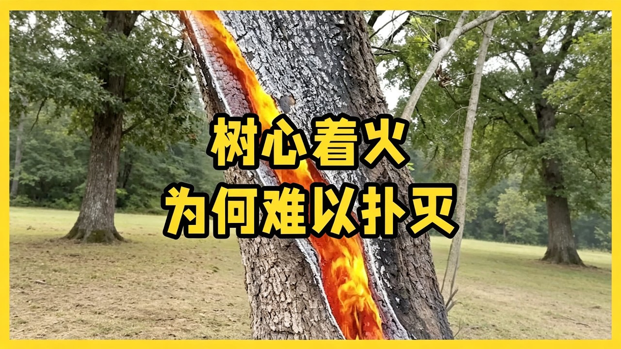 Why can't we put out the fire in a tree? Lightning wood explained