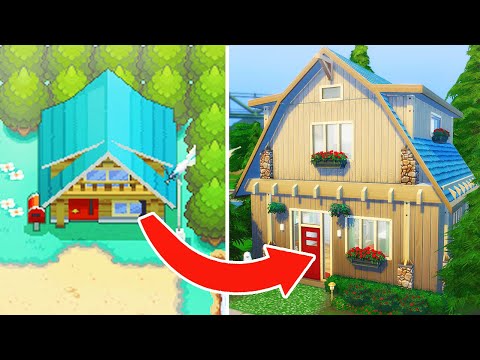 ? Building Pokemon Trainer Ethan/Lyra's Home in the Sims 4! ? | Sims 4 Speedbuild ?