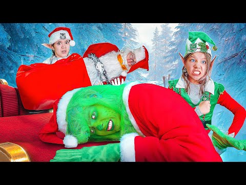 Видео: We are the Santa Claus Elf Police 24 hours! The Grinch and the Boogeyman destroyed Christmas!