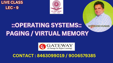 UGC NET TARGET JUNE 2025 COMPUTER SCIENCE & APPLICATIONS : OPERATING SYSTEMS LEC - 9  LIVE STREAMING