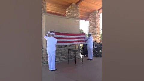 Albert Jasiczek presenting of the flag