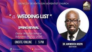 Ebenezer SDA Church Weekly Stream -  May 23, 2026