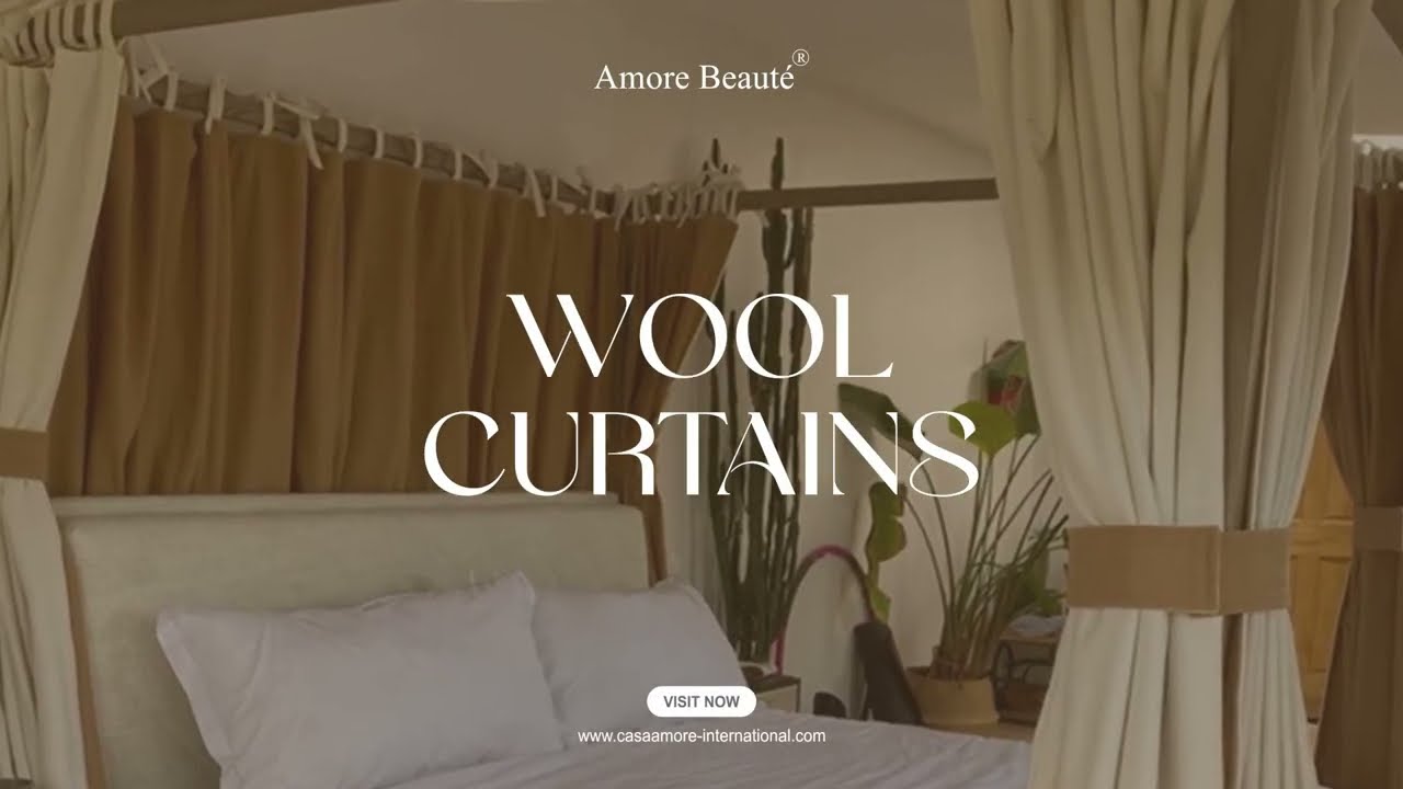 Wool Curtains by Amore Beauté | Draft blocking, Noise reduction wool curtains  