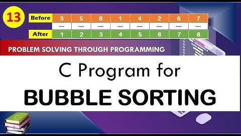 M3 L4 C Program for Bubble Sort  | Bubble Sort Algorithm steps | PSP Videos