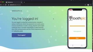 ToothPic WebAuthn Authenticator (iOS)