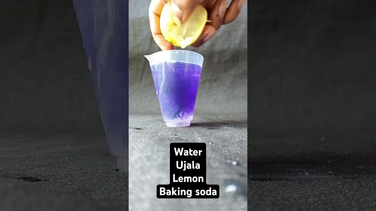 experiment with lemon,ujala,baking soda,and water.