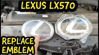 Lexus LX570 Grill Emblem Logo Replacement and removal  Easy to install  without replacing radar