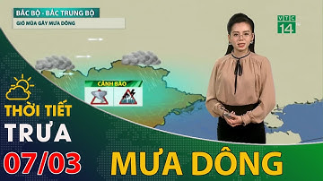 Thời tiêt trưa chiều 07/03/2021: Bắc và Bắc Trung Bộ co mưa rào, có nơi co dông | VTC14
