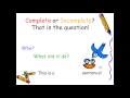 Understanding Complete and Incomplete Sentences