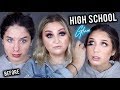 DOING MY LITTLE SISTERS MAKEUP FOR HIGHSCHOOL - 100% DRUGSTORE