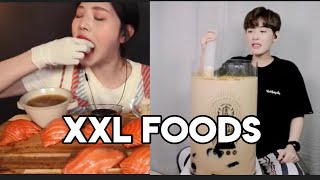 mukbangers eating giant foods