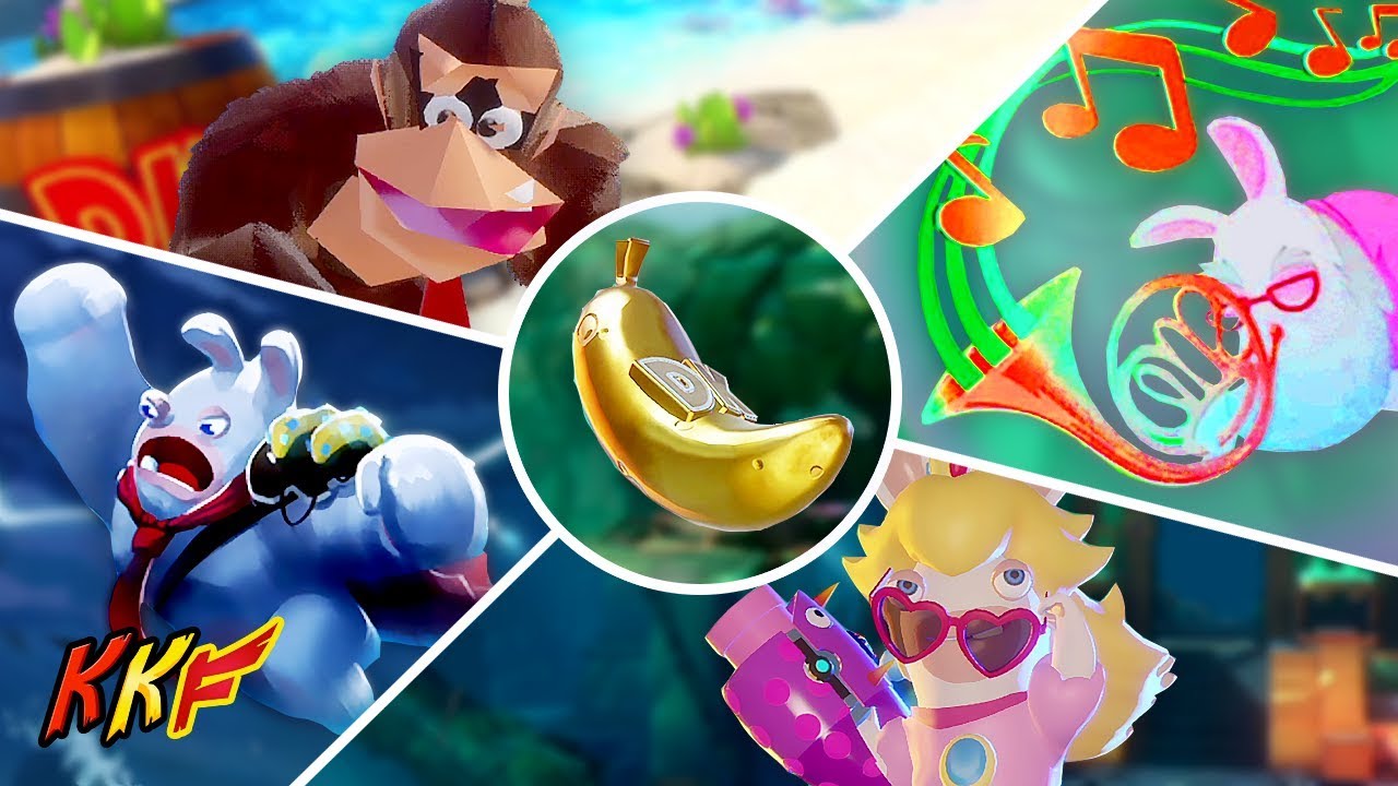 Donkey Kong Adventure 100 All Weapons Art Music Models Mario Rabbids Kingdom Battle Youtube