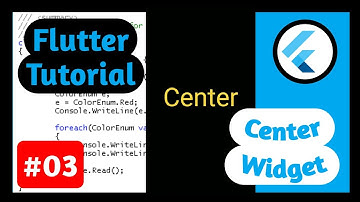 Flutter tutorial | #3 Center widget
