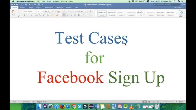 Test Cases: Facebook Login Page: Front-End, PDF