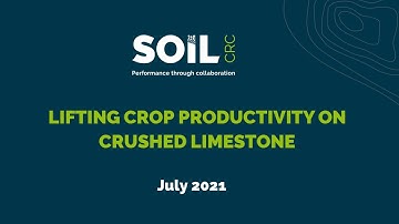 Lifting crop productivity on crushed limestone