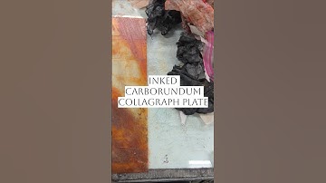 Inked Carborundum Collagraph Plate: Printmaking Techniques