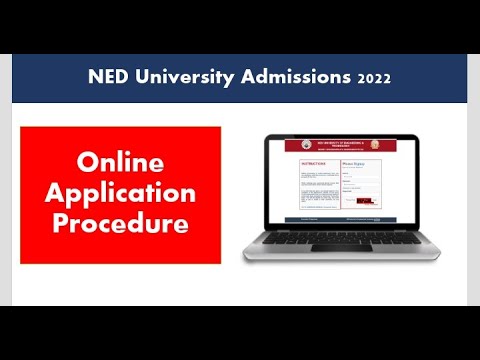 NED University Admissions 2022 Complete Procedure