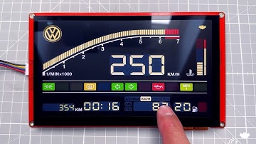 Create Volkswagen Digifiz digital instrument cluster with Nextion display - full tutorial
