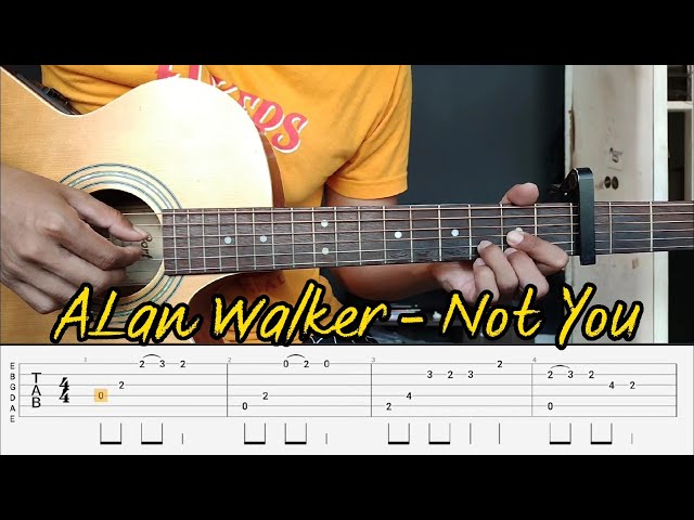 Alan Walker - Not You On D Fingerstyle Guitar Tutorial Tab + Chord class=