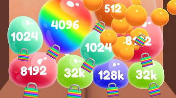 🎯 Challenge Gameplay Jelly 2048 - blob merge 3d 🆚 Hide Ball brain teaser 2048 gameplay new part 1015