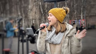 Emotional Street Performance By 14Yo Girl - Eternity Alex Warren - Cover By Kinga Gawron
