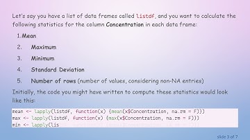 Efficiently Calculate Statistics in Data Frames with lapply in R
