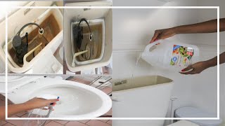 Pour VINEGAR into your toilet tank and see what happens! Clean with me