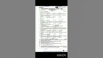 10th maths 1st revision exam Chengalpattu district question paper - 2024