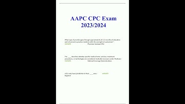AAPC CPC Exam 20232024