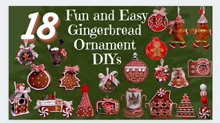 18 Fun and Easy Gingerbread Peppermint Christmas Ornaments DIYs Crafts Mega Video Family Friendly